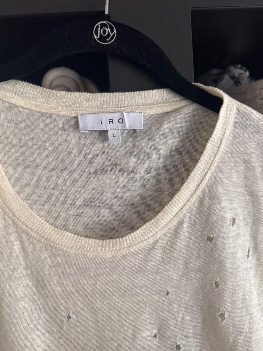 IRO Distressed Linen Tee - Picture 2 of 5